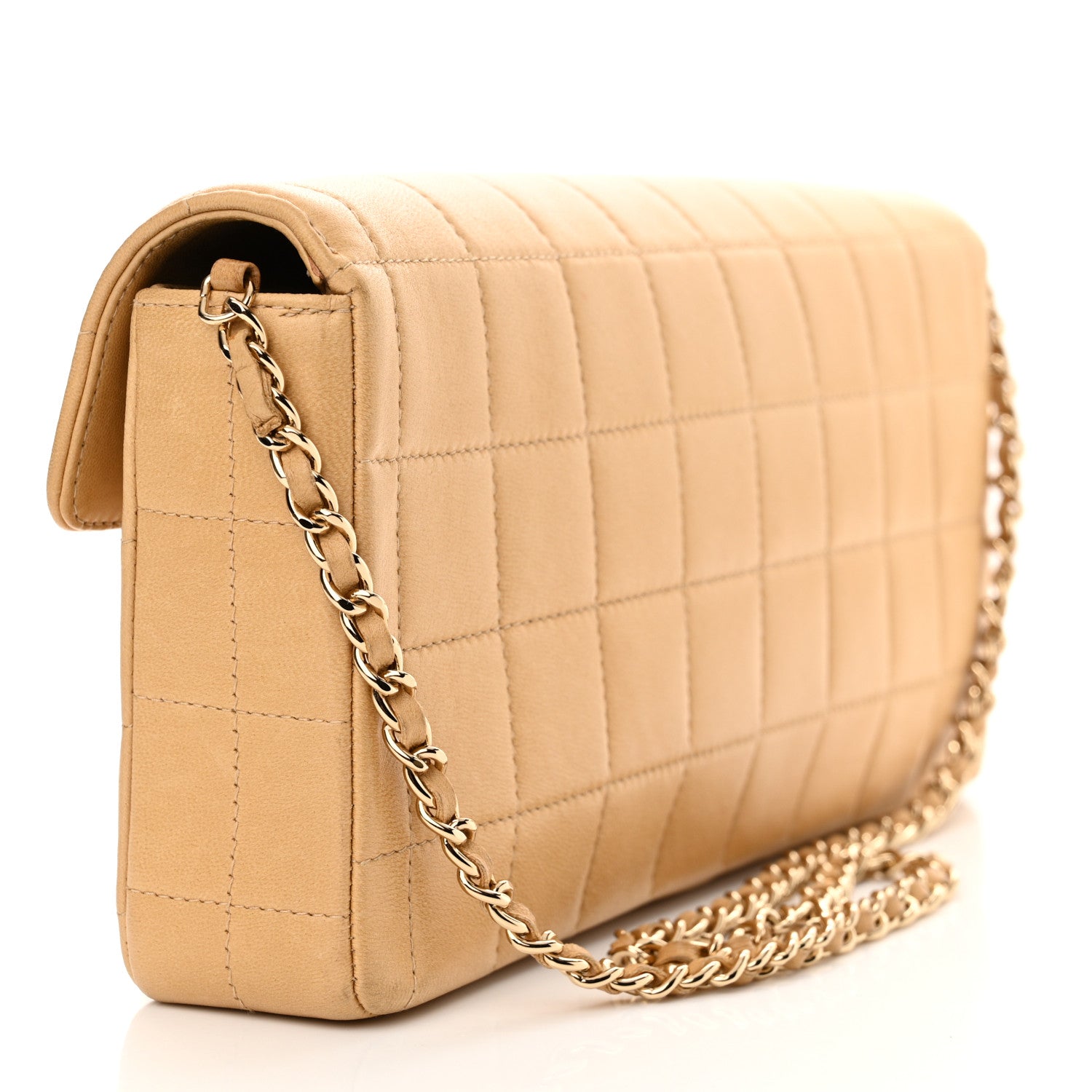 Chanel Lambskin East West Chocolate Bar Flap Beige 3 of 15
