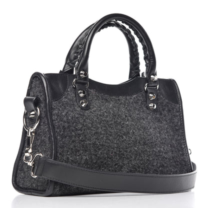 Balenciaga Alpaca Calfskin Classic Silver Hardware Mini City Black 3 of 15