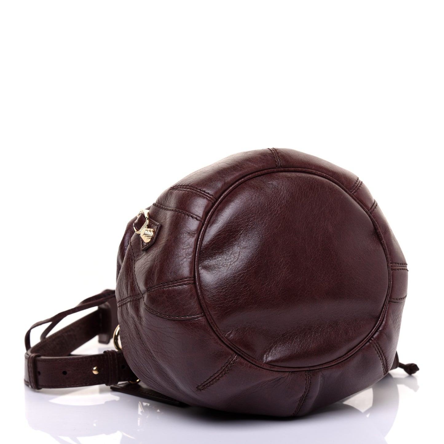 Agneau Giant 12 Gold Hardware Mini Pompon Cigare Fonce