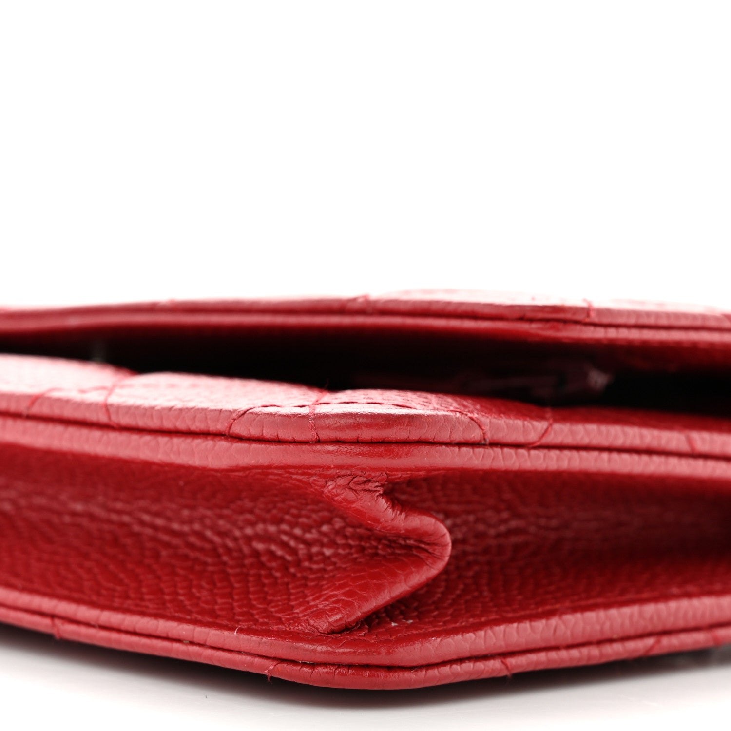 Chanel Caviar Quilted Wallet On Chain WOC Red 11 of 14