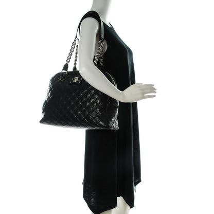 Marc Jacobs Lacquered Goatskin Quilted Karlie Satchel Black 2 of 8