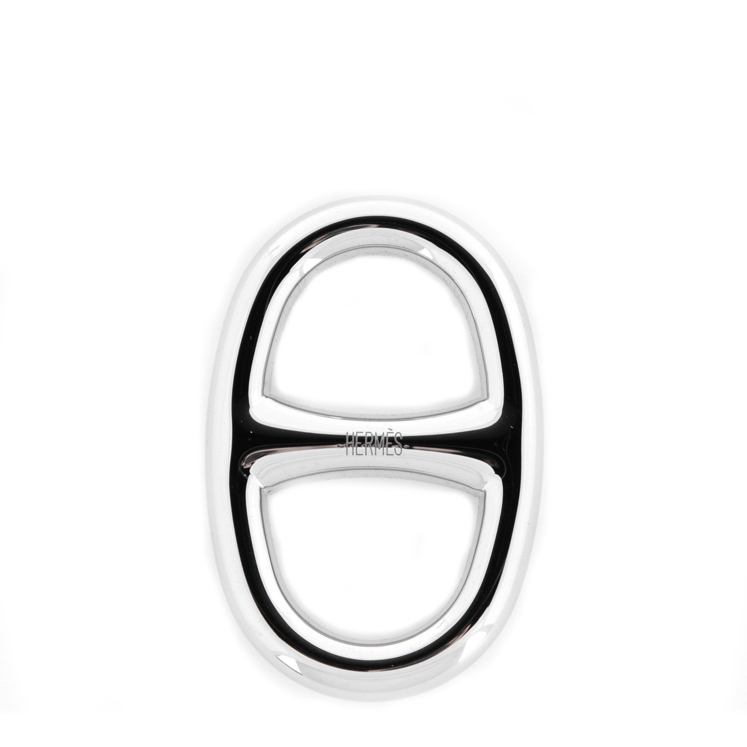 Hermes Palladium Chaine D'Ancre Scarf Ring 1 of 5