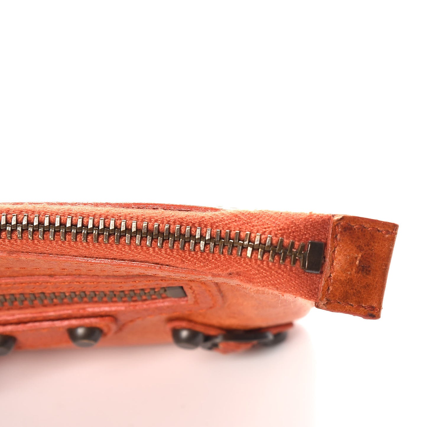 Agneau Classic Hardware Porte-Monnaie Coin Purse Orange