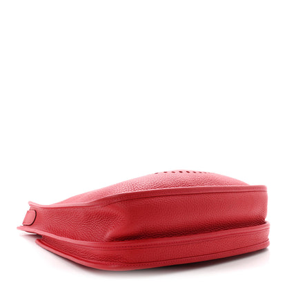 Hermes Taurillon Clemence Evelyne III PM Rouge Casaque 4 of 11