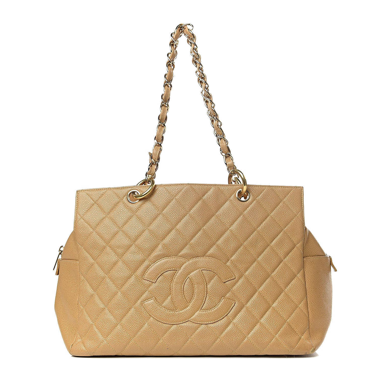 Chanel Caviar Quilted Grand Timeless Tote GTT Beige 1 of 26