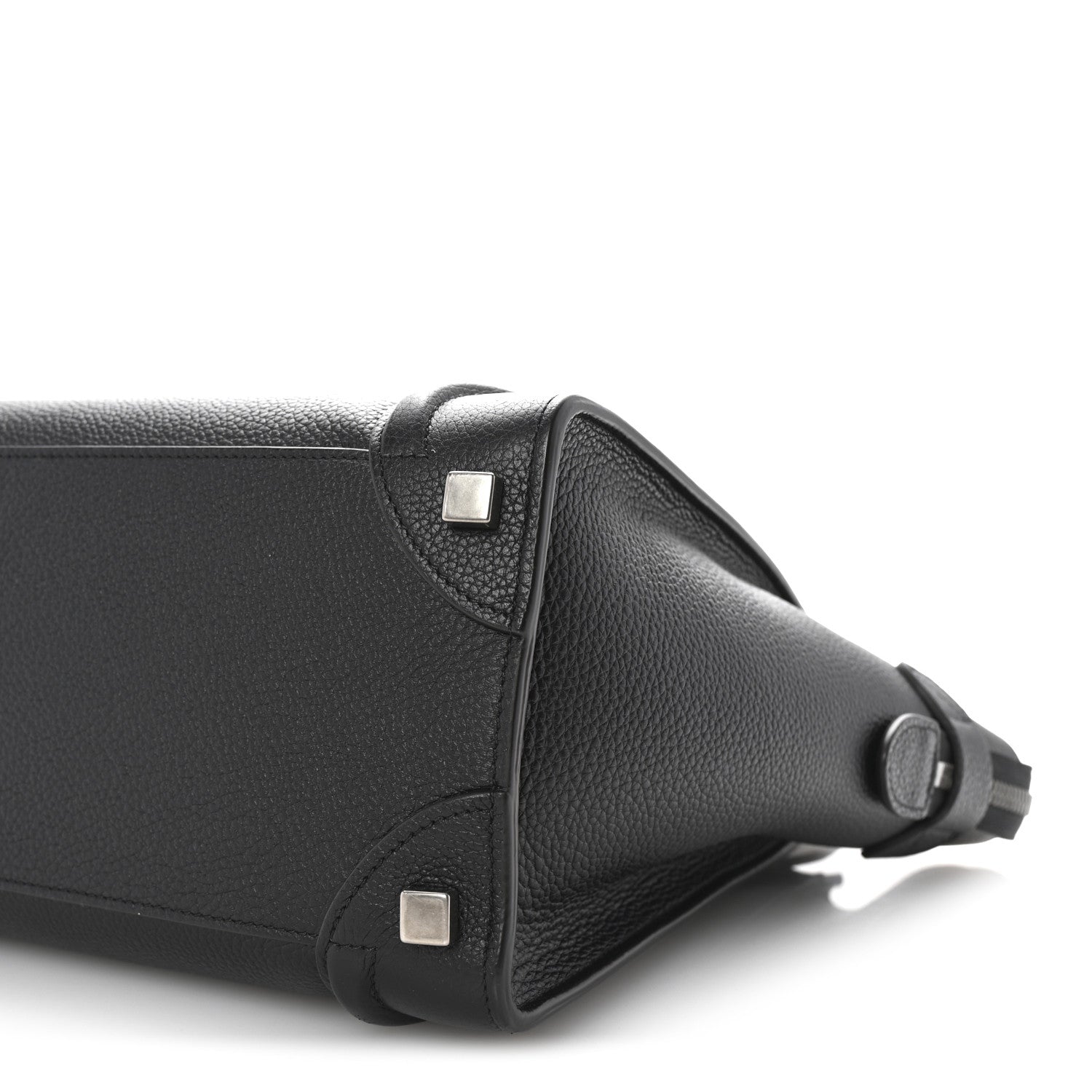 Celine Drummed Calfskin Micro Luggage Black 10 of 10
