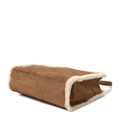 Telfar X UGG Suede Shearling Medium Shopping Bag Chestnut 7 of 8