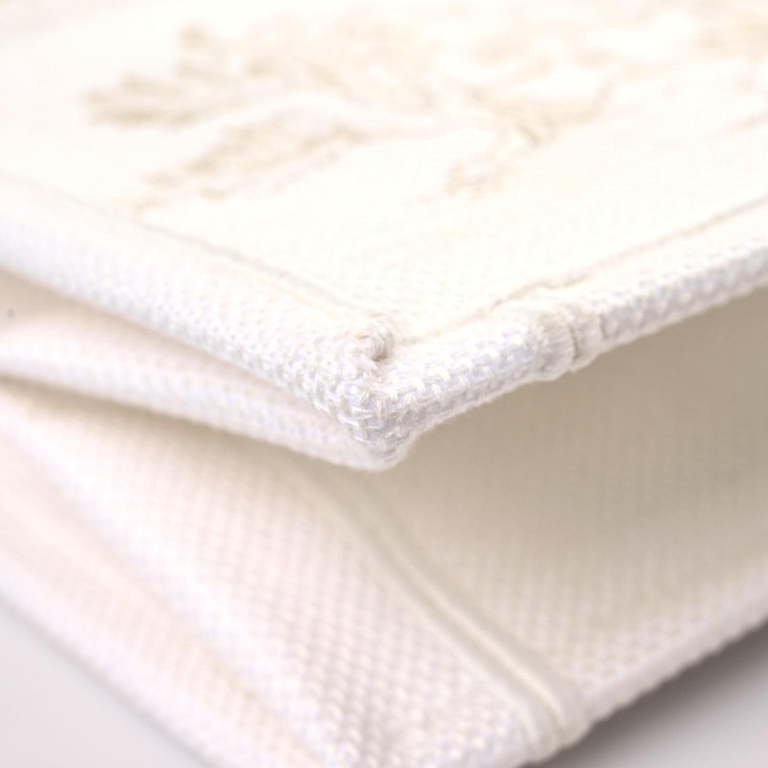 Christian Dior Canvas Embroidered Large Around The World Book Tote Gold 10 of 11