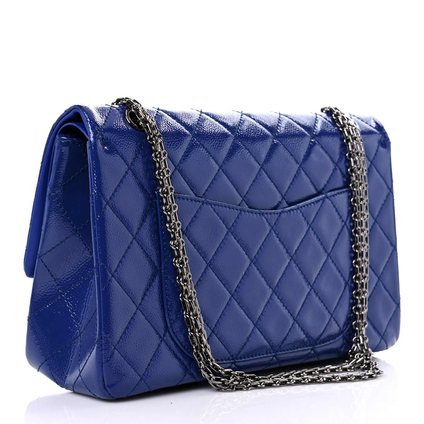 Patent Caviar Quilted 2.55 Reissue 227 Flap Royal Blue