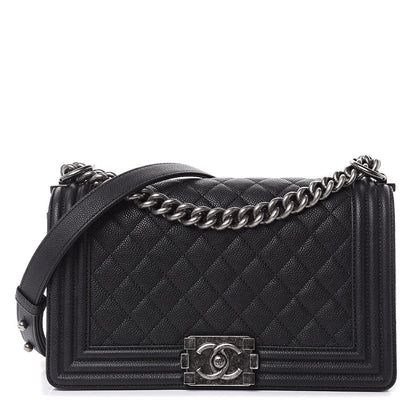 Chanel Caviar Quilted Medium Boy Flap Black 1 of 12