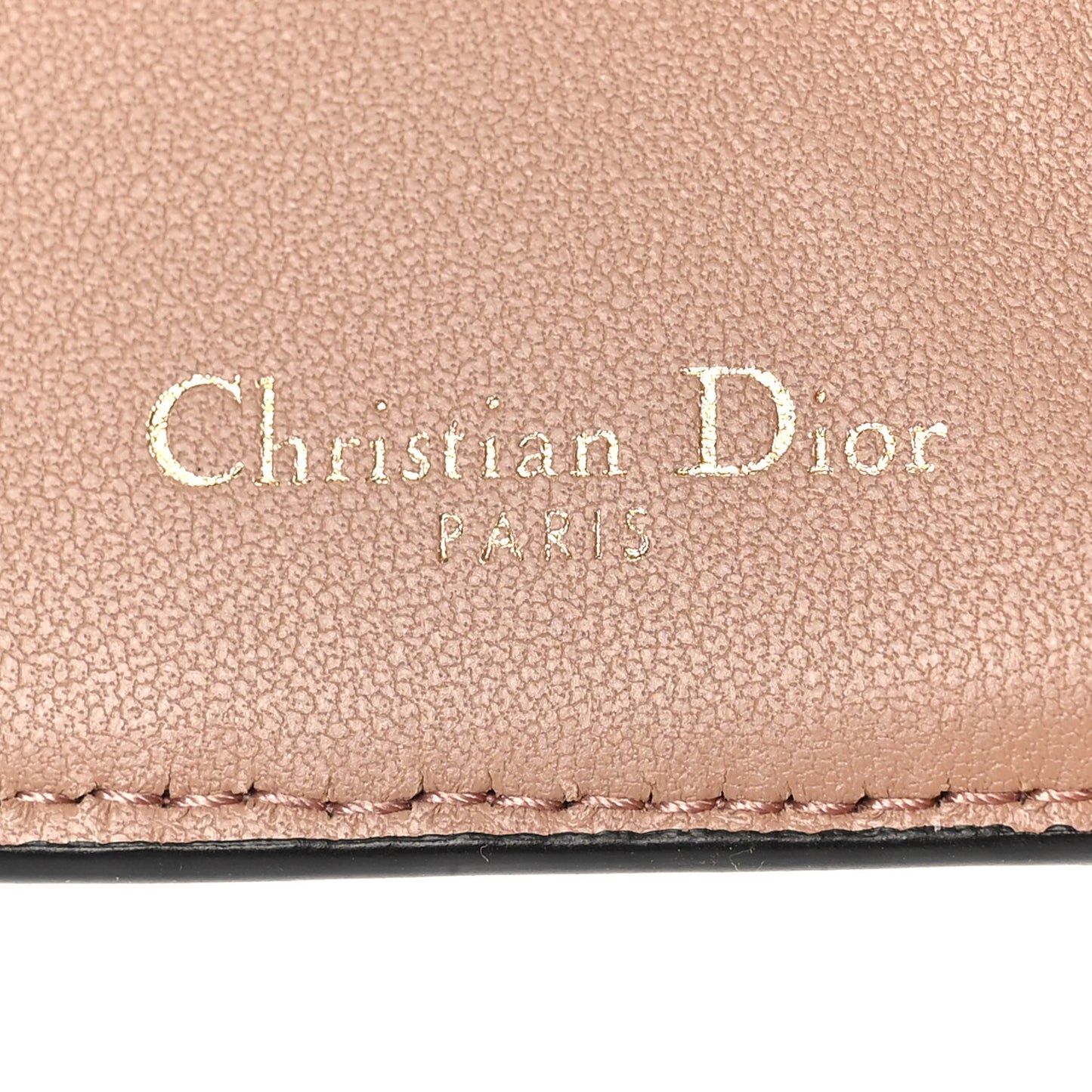 Grained Calfskin Saddle Lotus Wallet Blush