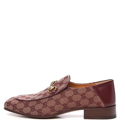 Gucci GG Monogram Granada Kid Mens Horsebit Loafers 10 Sahara Rubino Bright Bordeaux 1 of 9