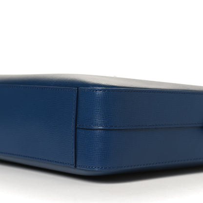 Burberry Textured Calfskin Barrow Briefcase Deep Blue 11 of 12