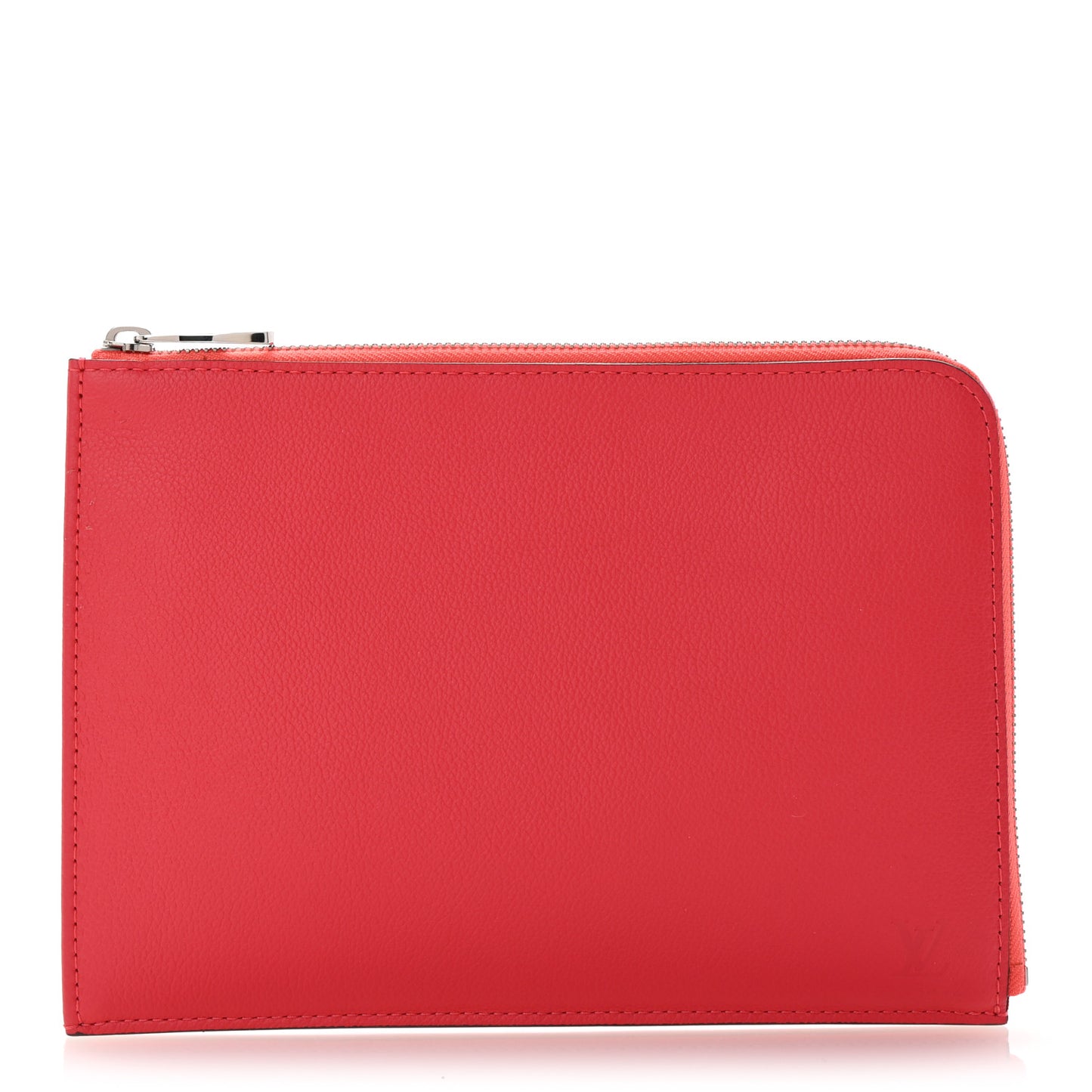 Calfskin Pochette Jules Zipped Clutch Poppy