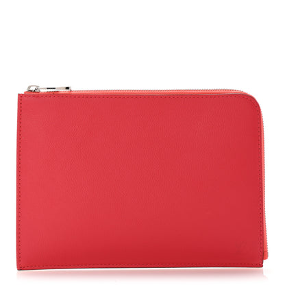 Louis Vuitton Calfskin Pochette Jules Zipped Clutch Poppy 1 of 7