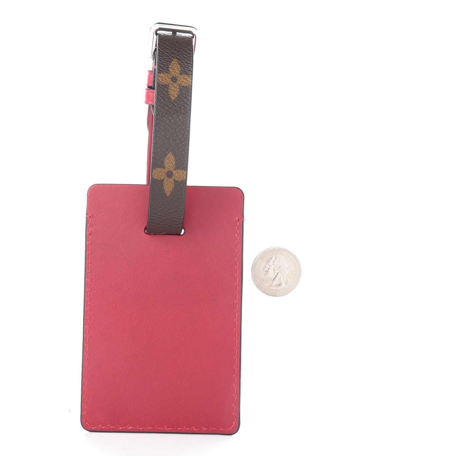 Louis Vuitton Calfskin Monogram Luggage Tag Fuchsia 2 of 5