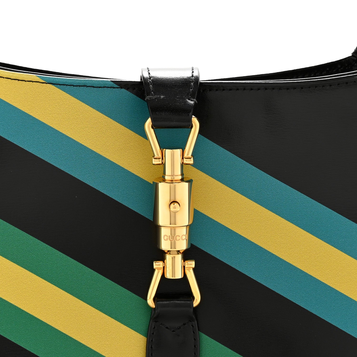 Gucci Boarded Dyana Lux Calfskin Centum Small Jackie 1961 Hobo Black Multicolor 8 of 11
