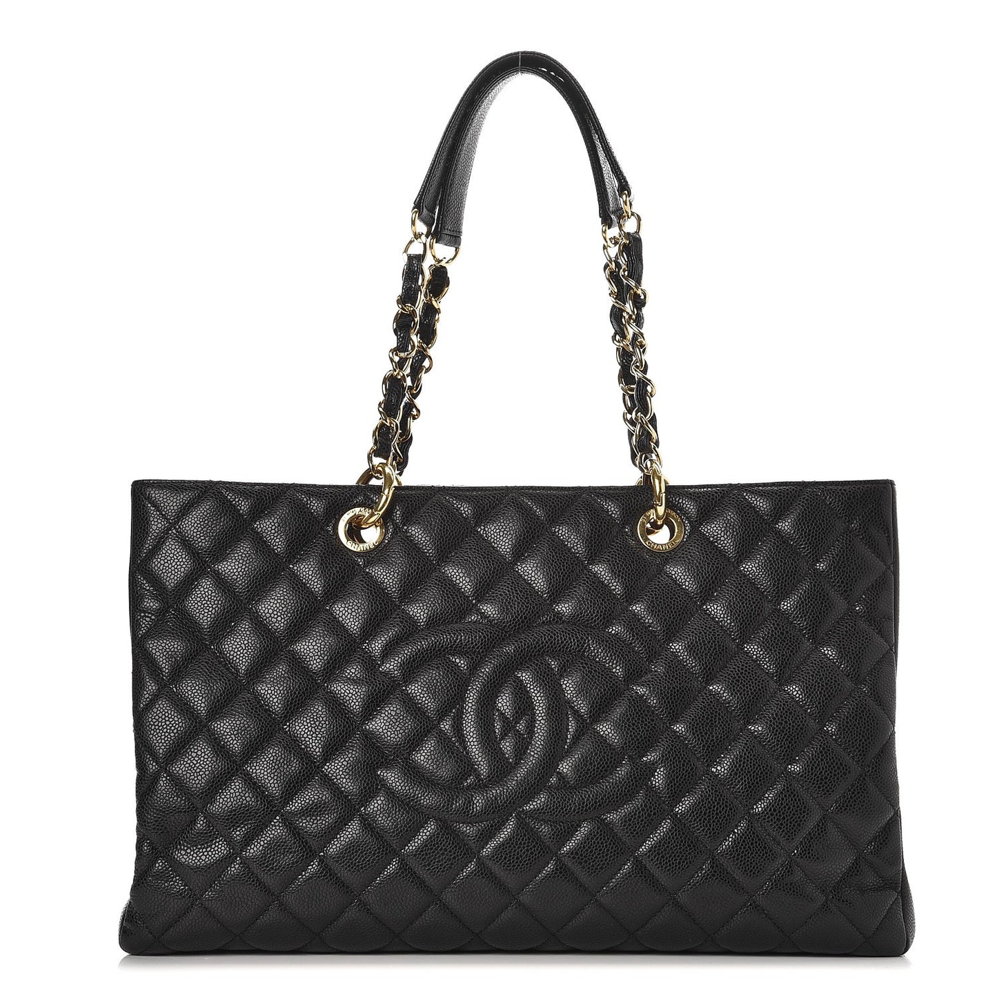 Caviar Quilted XL Grand Shopping Tote GST Black
