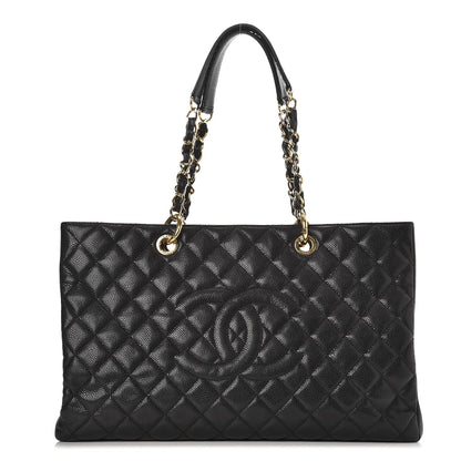 Chanel Caviar Quilted XL Grand Shopping Tote GST Black 1 of 12