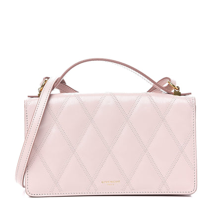 Givenchy Goatskin Quilted GV3 Strap Wallet Pale Pink 1 of 9