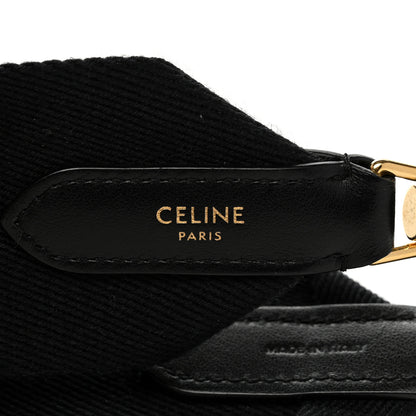 Celine Jacquard Wool Logo Short Strap Black Beige 4 of 6