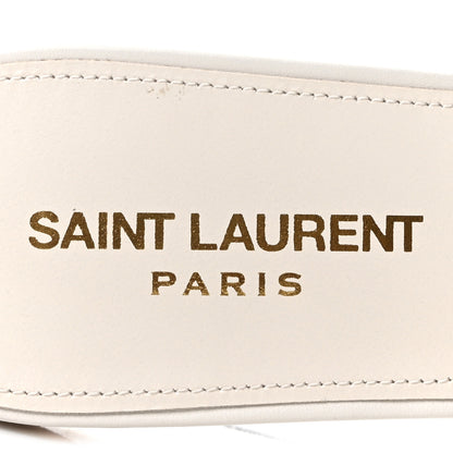 Saint Laurent Calfskin Tribute 05 Slide Sandals 39.5 Porcellana 8 of 10