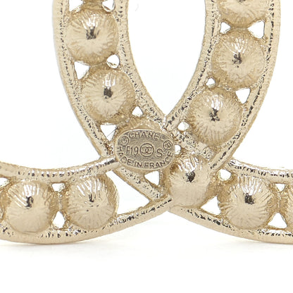 Chanel Crystal CC Brooch Gold 4 of 5