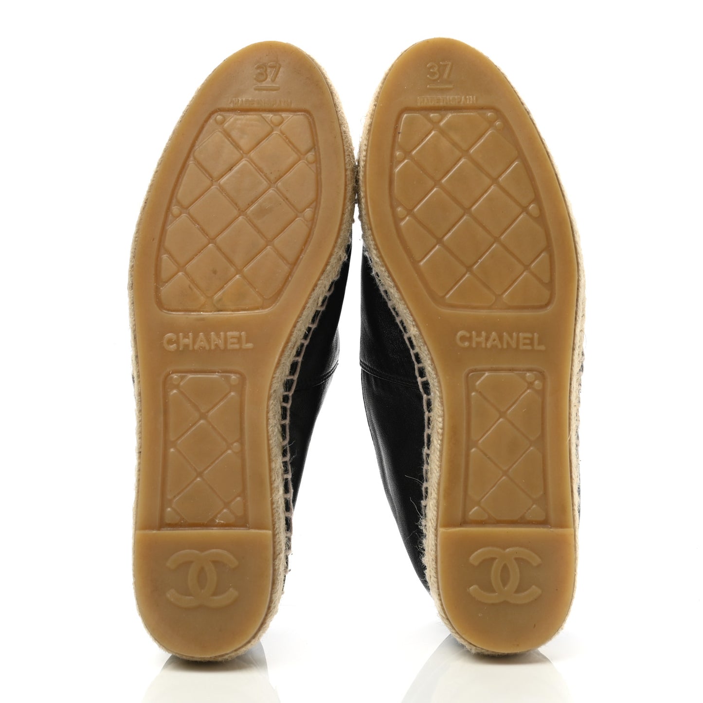 Lambskin CC Espadrilles 37 Black