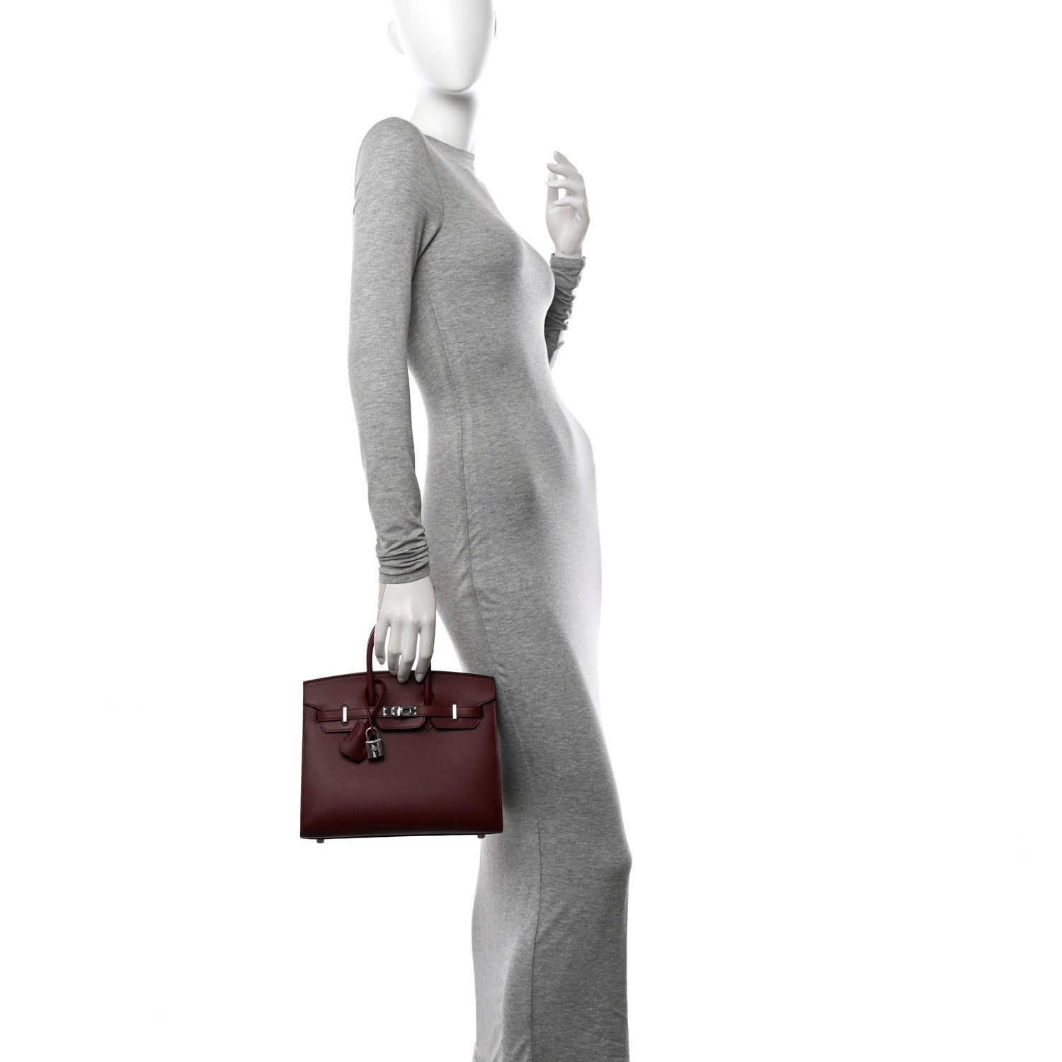 Hermes Madame Calfskin Birkin Sellier 25 Rouge H 2 of 13