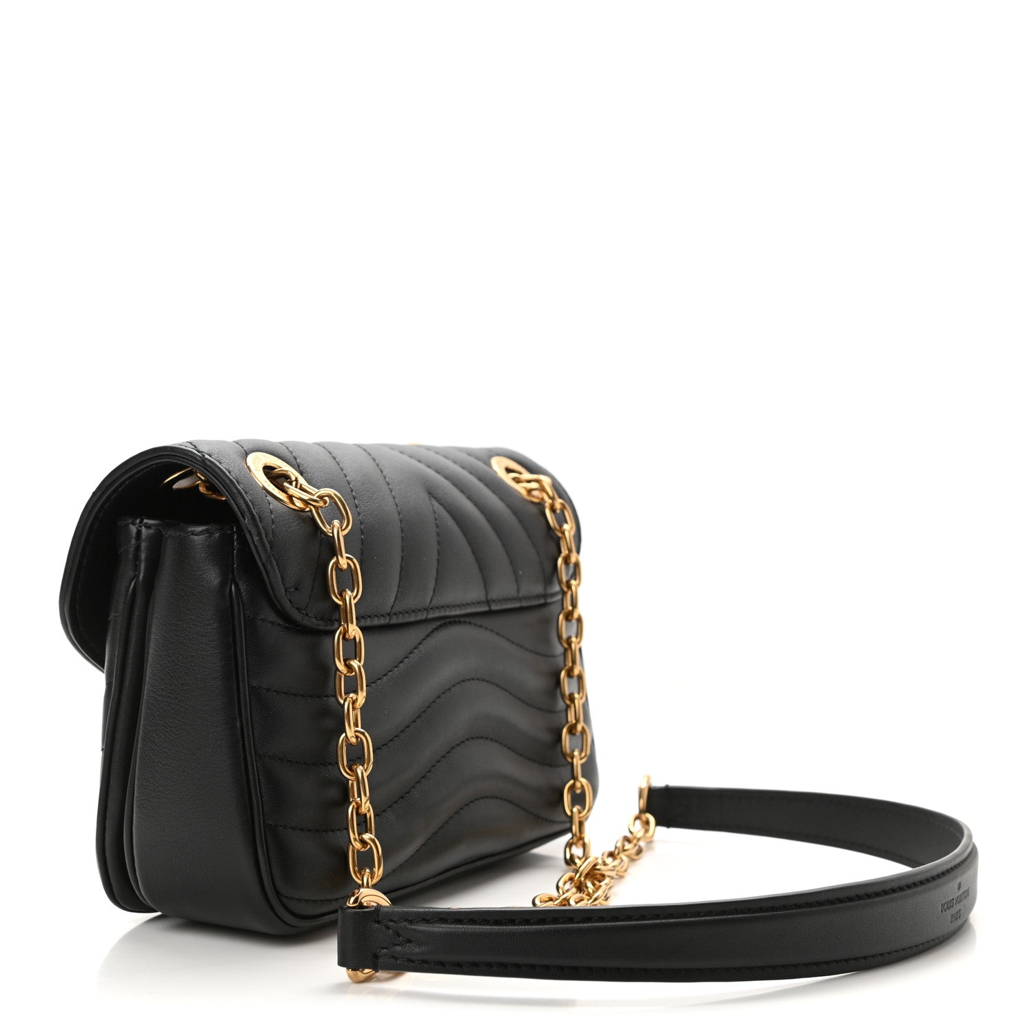Louis Vuitton Calfskin LV New Wave Chain Bag Black 3 of 10