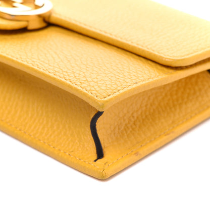 Gucci Dollar Calfskin Interlocking G Chain Wallet New Buttercup 8 of 10