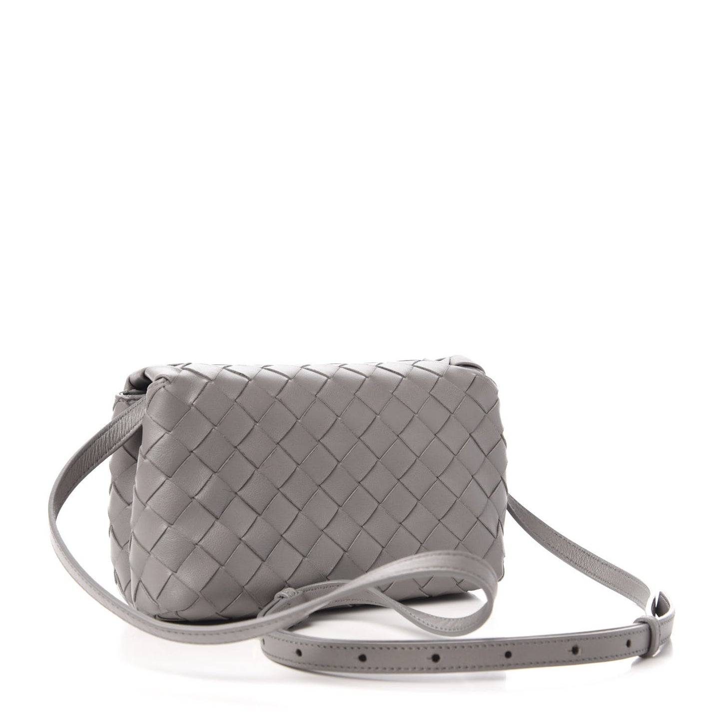 Nappa Intrecciato Shoulder Bag Grey