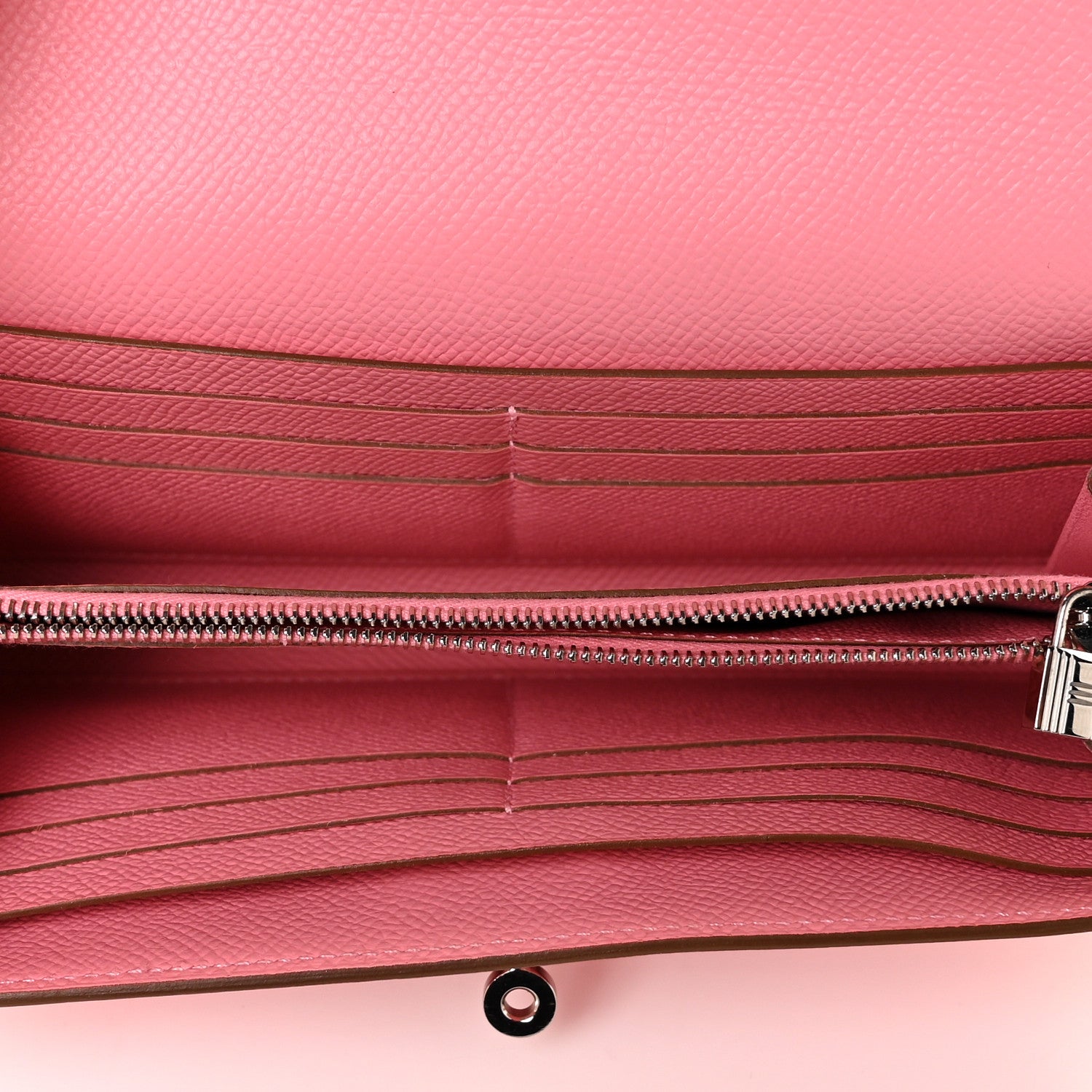 Hermes Epsom Kelly Longue Wallet Rose Confetti 5 of 8