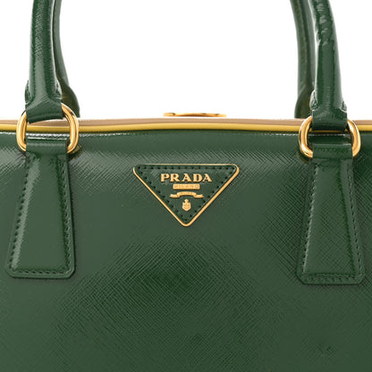 Prada Saffiano Vernice Pyramid Bag Larice Sabbia 8 of 14