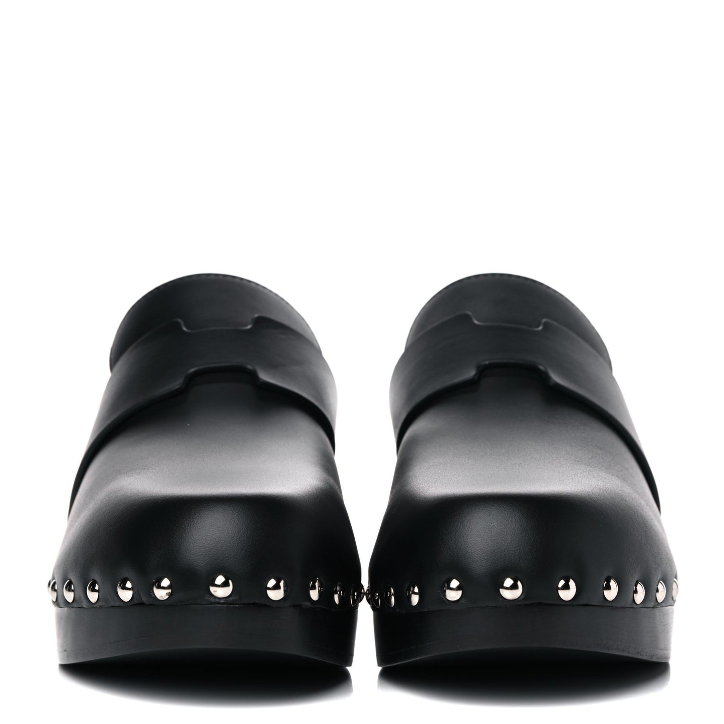 Calfskin Calya Mules 38 Black