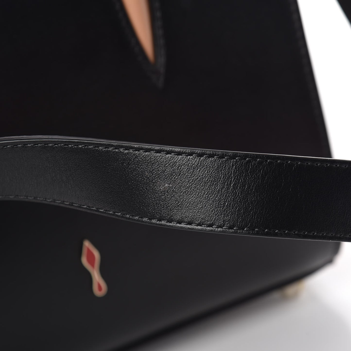 Calfskin Patent Leopard Studded Small Paloma Black