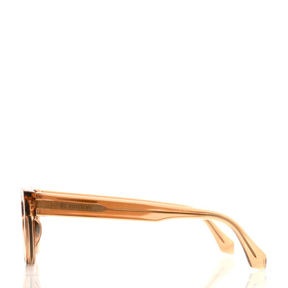 Louis Vuitton Acetate Square LV Street Sunglasses Z1704E Transparent Brown 3 of 8