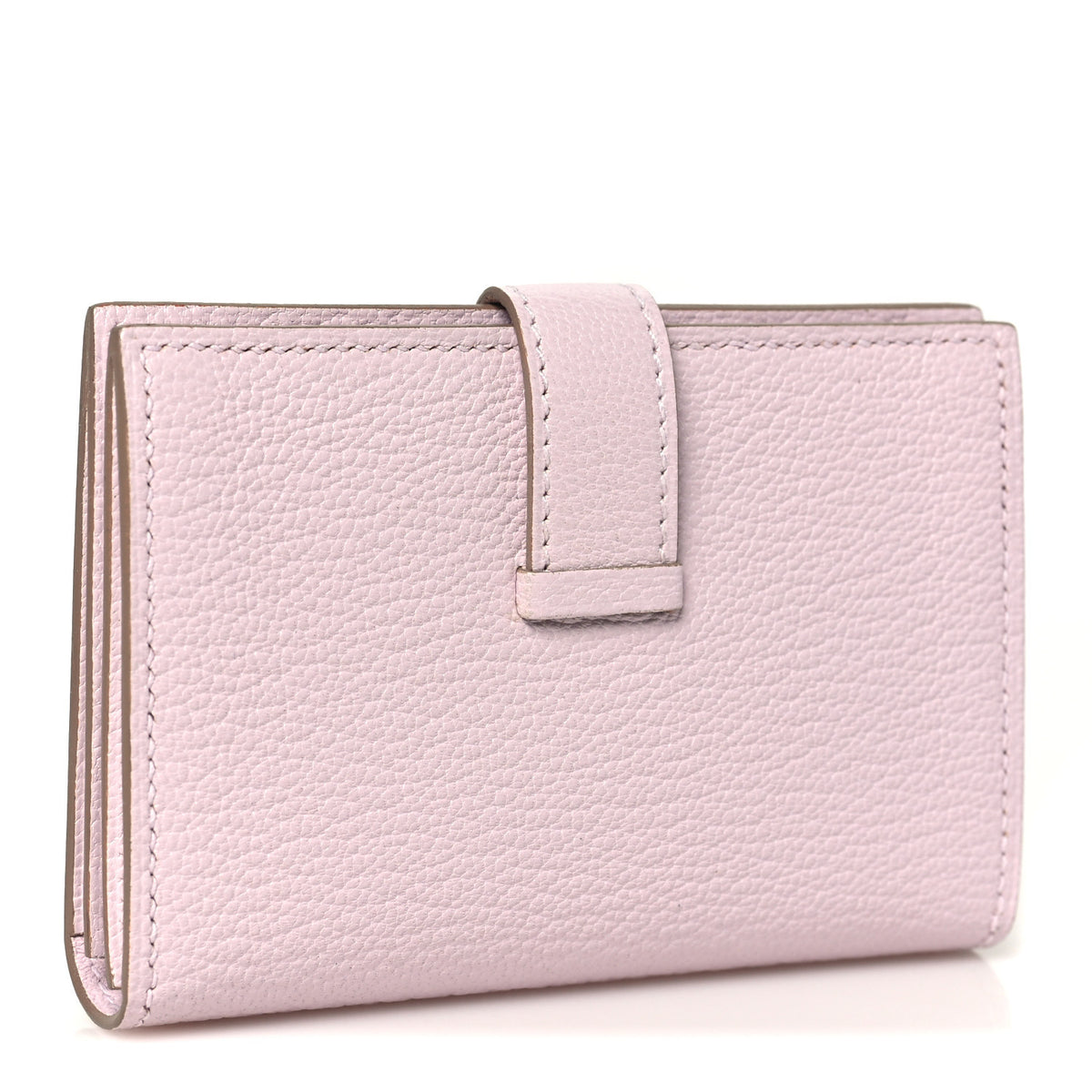 Hermes Chevre Mysore Bearn Card Holder Wallet Mauve Pale 3 of 9
