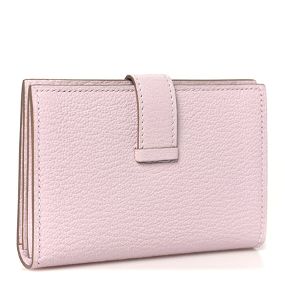 Hermes Chevre Mysore Bearn Card Holder Wallet Mauve Pale 3 of 9
