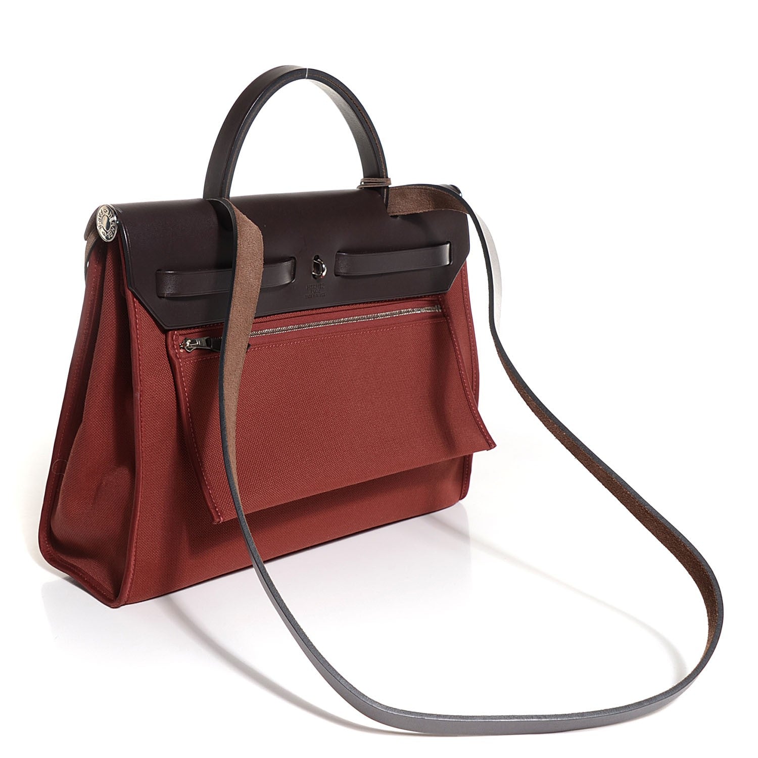 Hermes Toile Vache Hunter Herbag Zip 31 PM Rouge H Ebene 3 of 21