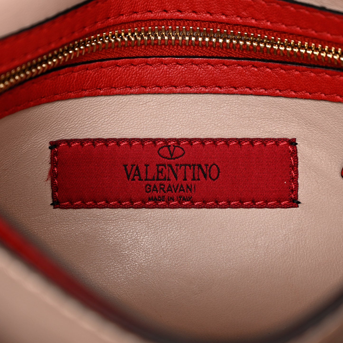 Nappa Rockstud Wristlet Clutch Rosso Valentino