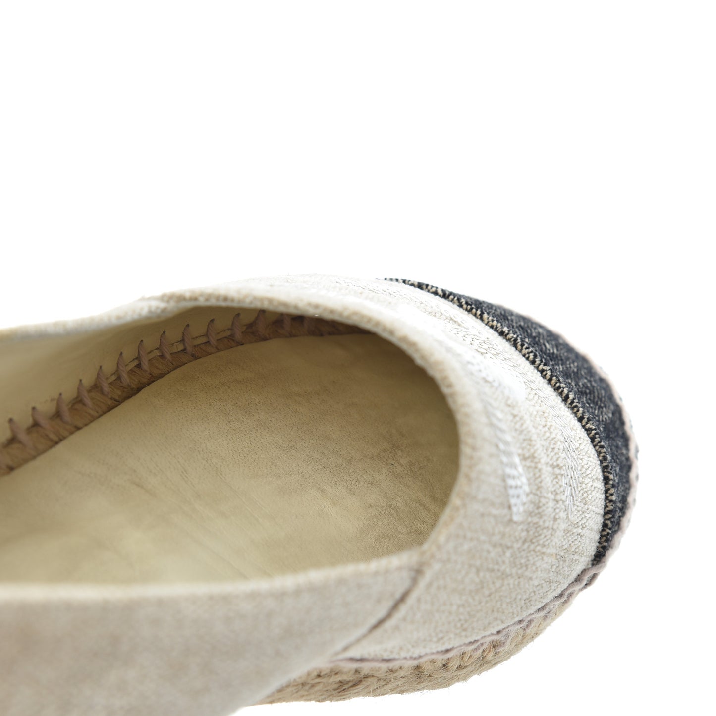 Toile Sequin CC Espadrilles 37 Beige Black