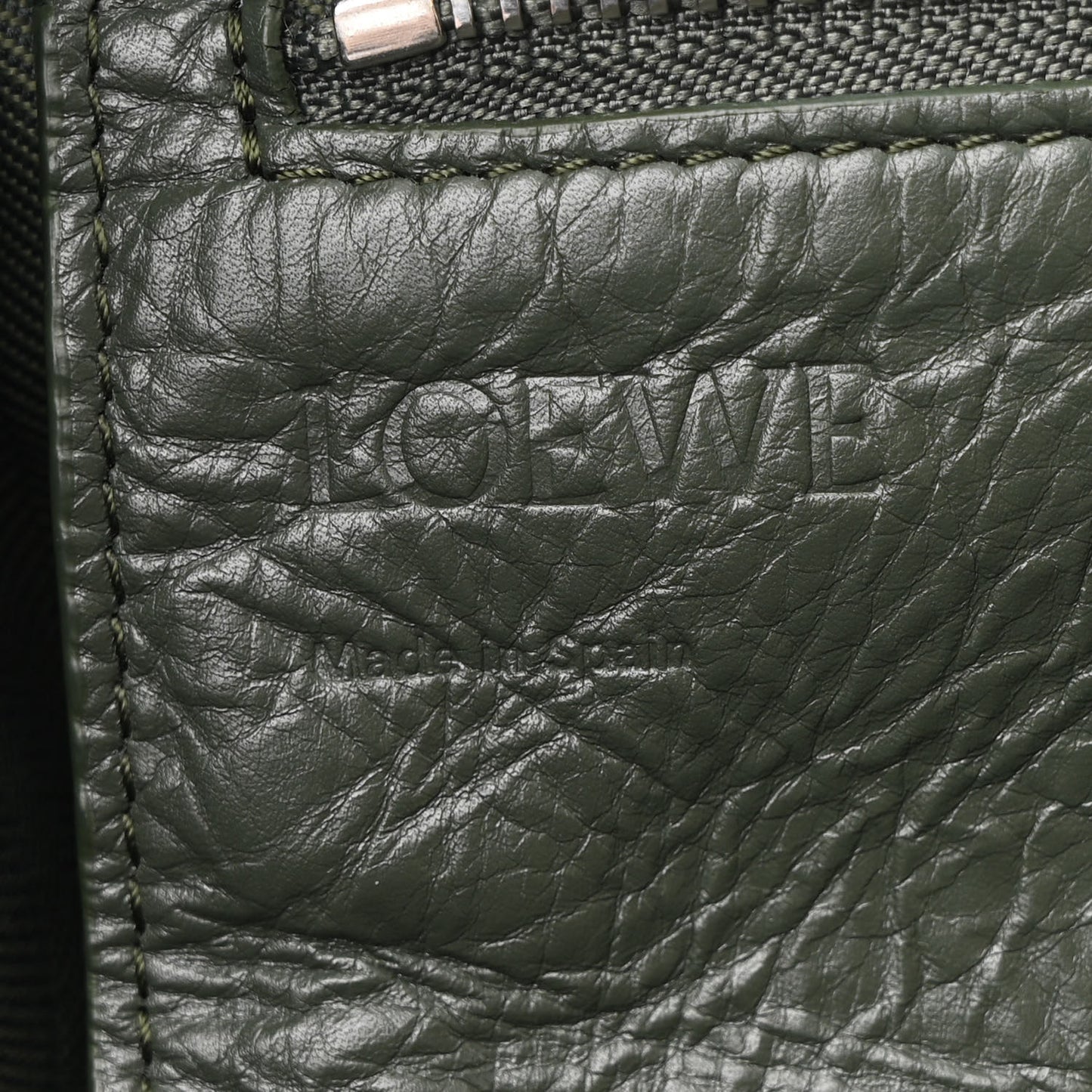 Paper Calfskin Fold Shopper Tote Green