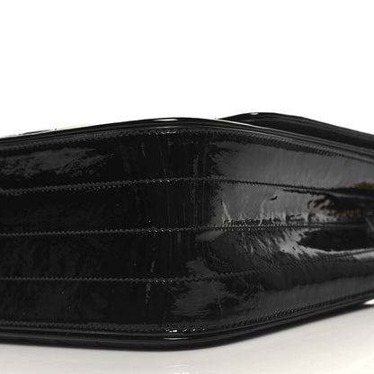 Saint Laurent Patent Matelasse Monogram Large Vicky Chain Bag Black 10 of 10