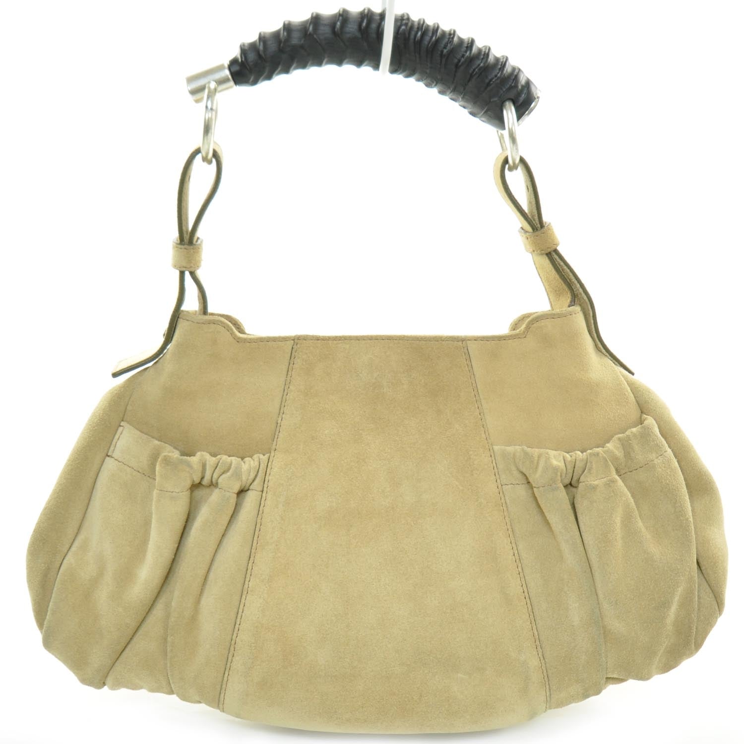 Saint Laurent Suede Mala Mala Horn Bag 4 of 8