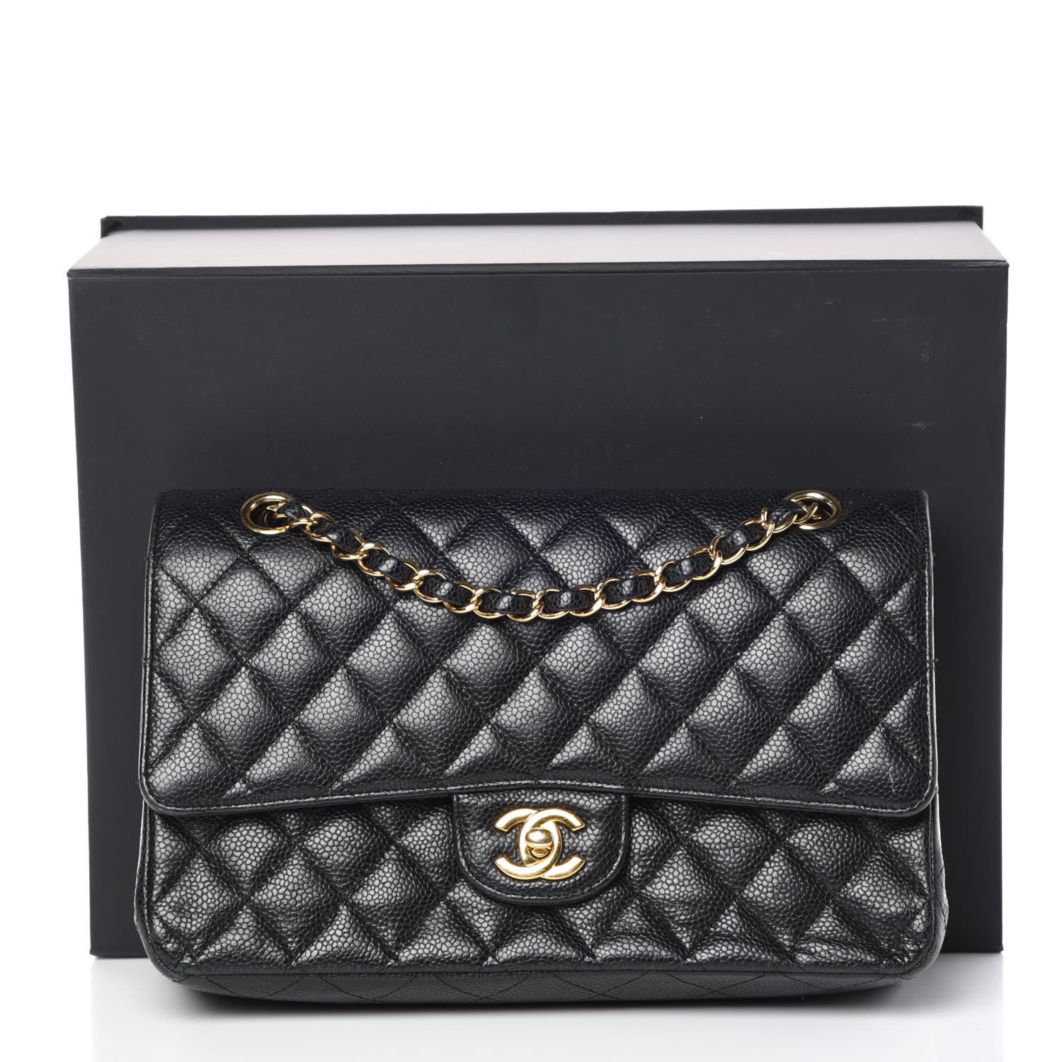 Chanel Caviar Quilted Medium Double Flap Black 15 of 15