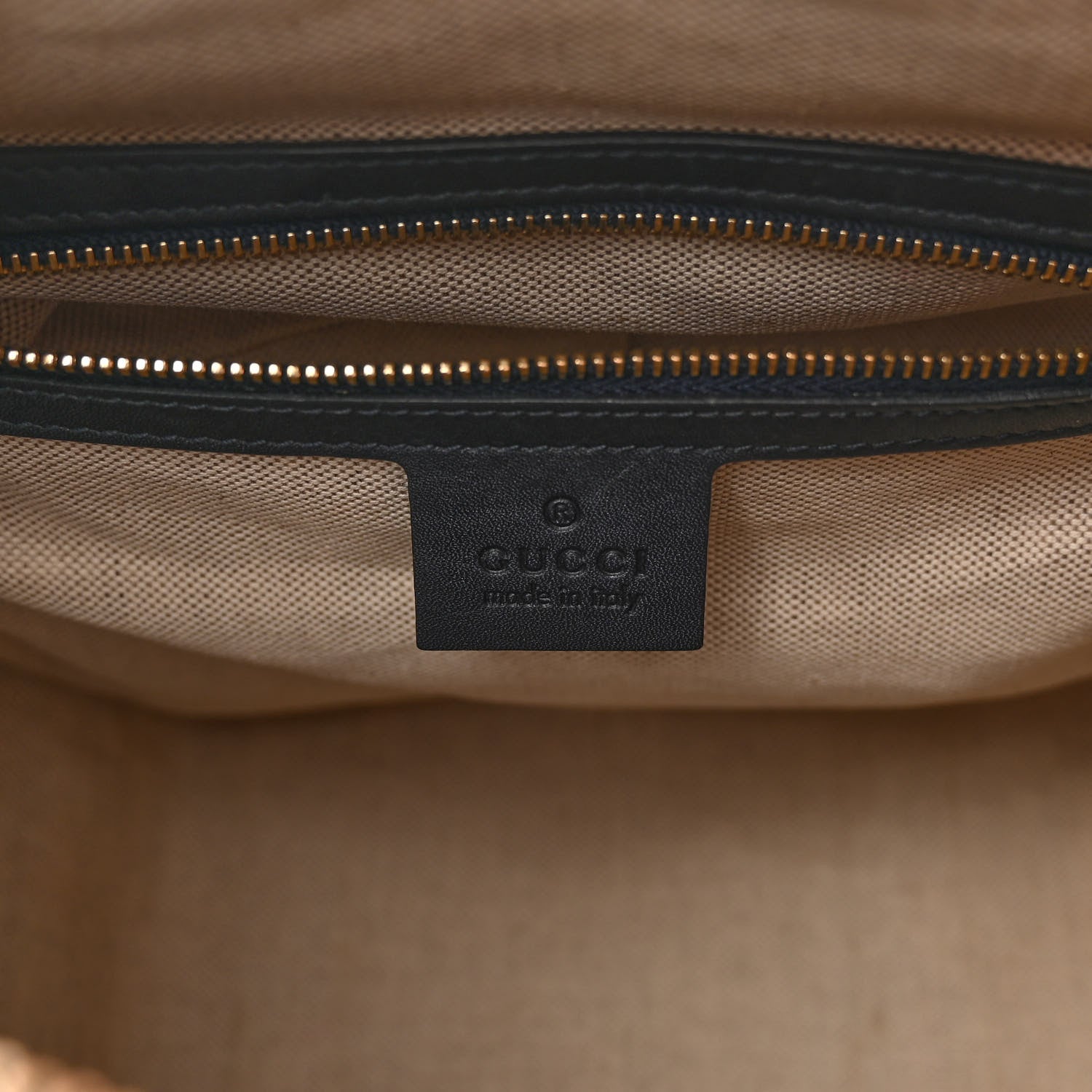 Gucci Monogram Selleria Calfskin Vintage Web Medium Boston Beige Blue 5 of 10