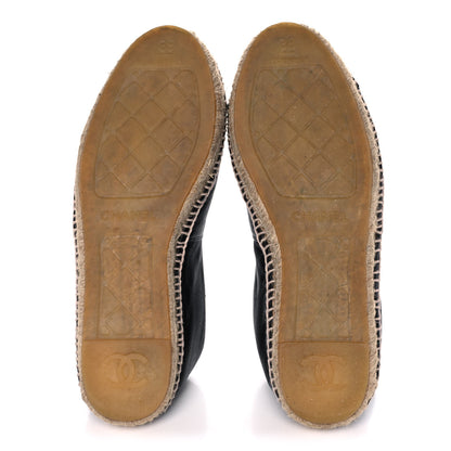Chanel Lambskin CC Espadrilles 38 Black 5 of 10