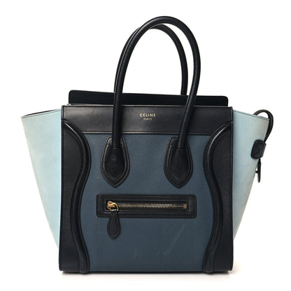 Celine Drummed Calfskin Suede Tri-color Micro Luggage Multicolor 1 of 13
