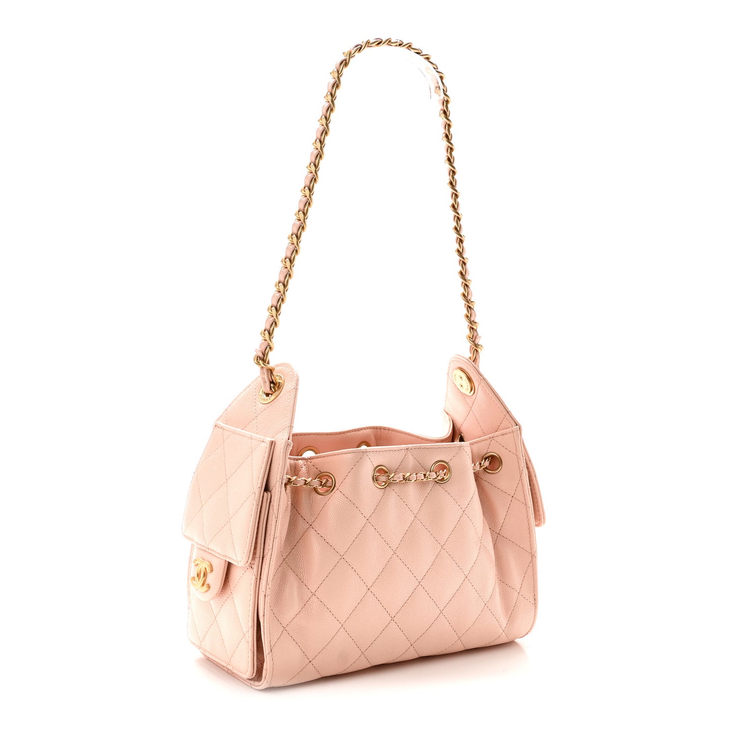 Caviar Quilted Mini Chanel 25 Handbag Light Pink
